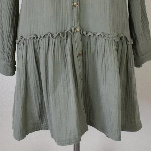 Maeve Katie Textured Gauze Utility Tunic Dress - 6 - Picture 3 of 9